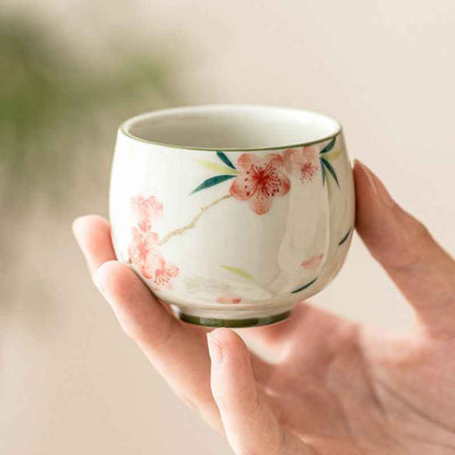 Peach Blossom Hand-painted Master Cup Single Cup Chinese High-end