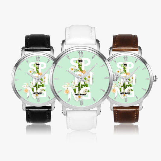 159. 46mm NESTDEER SPRING Unisex Automatic Watch (Silver)