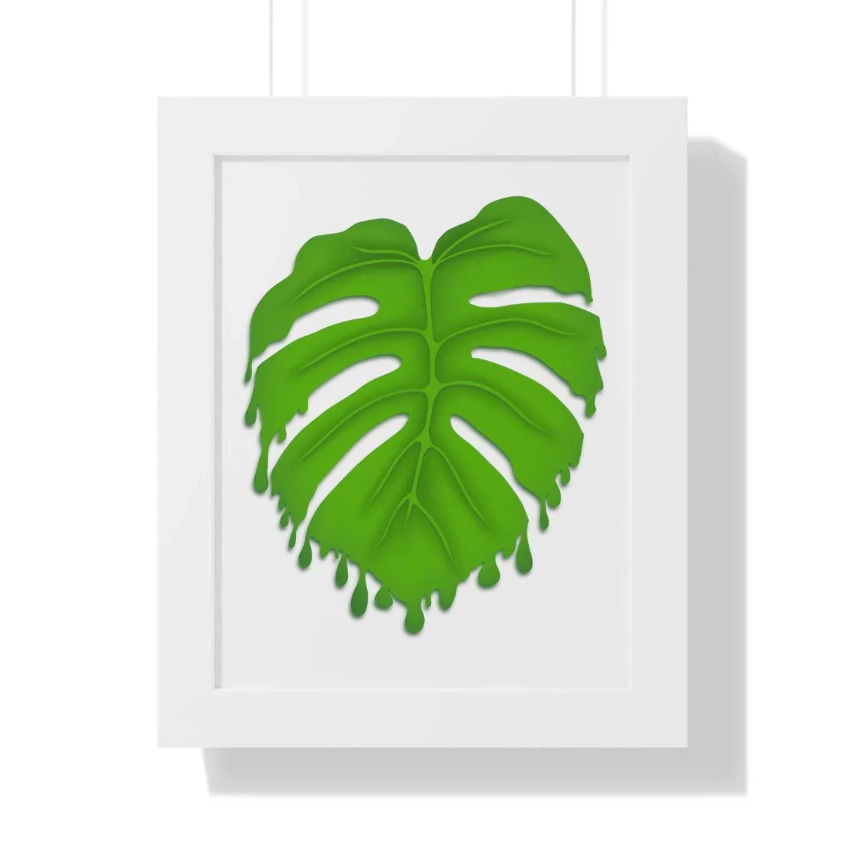 Melting Monstera Framed Print – Botanical Wall Art