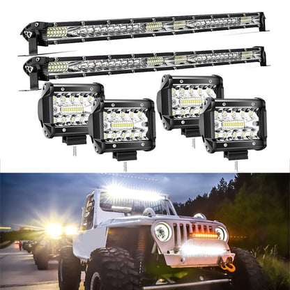 Pro-Series LED Off-Road Light Bar & Work Light Pods | 4" - 21" Weatherproof Lighting Kits