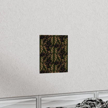 Calathea Pinstripe Botanical Print – Unframed Wall Art
