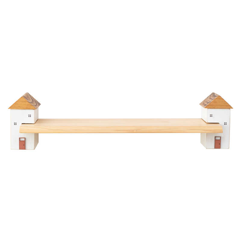 Log Hanging Bracket Flat Partition Wall Shelf