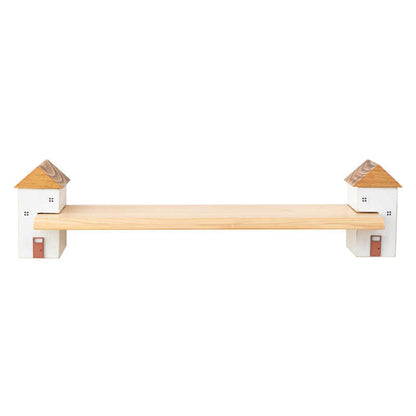 Log Hanging Bracket Flat Partition Wall Shelf