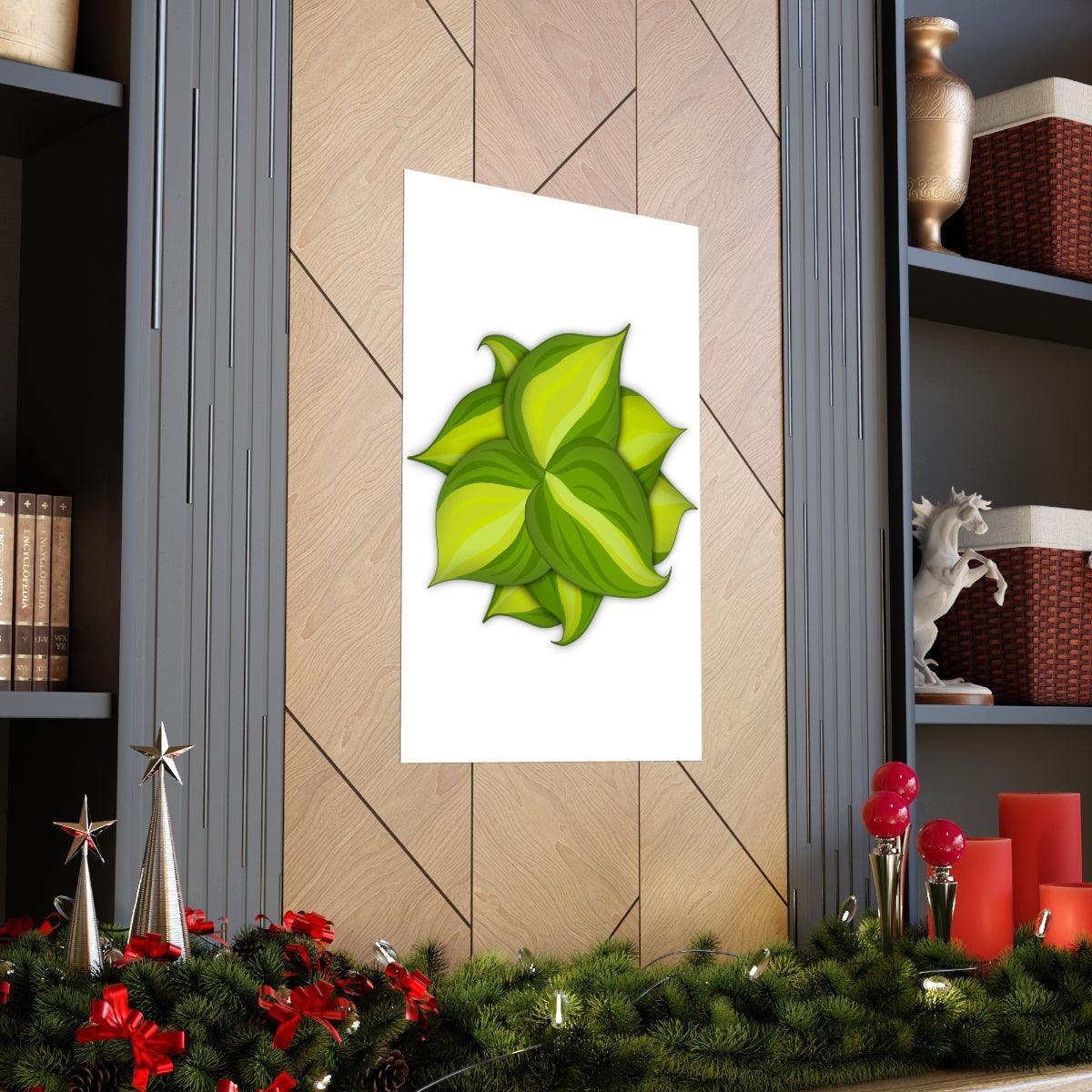 Philodendron Brasil Botanical Print – Unframed Wall Art