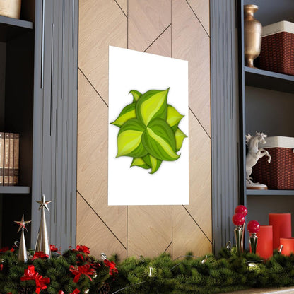 Philodendron Brasil Botanical Print – Unframed Wall Art