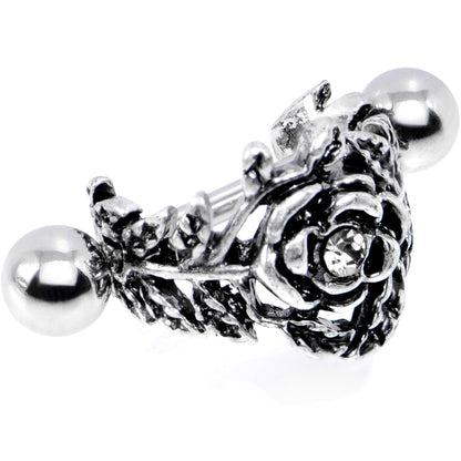 16G 1/2 Clear Gem Floral Wreath Cuff Cartilage Earring