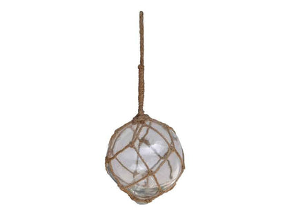 Clear Japanese Glass Ball Fishing Decoration Christmas Ornament 4""