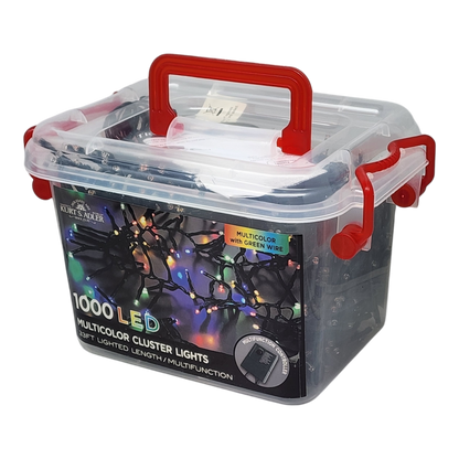 1000-Light Multi-Color LED Cluster Light Set