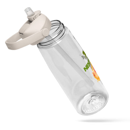 Flip straw water bottle