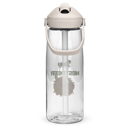 Flip straw water bottle