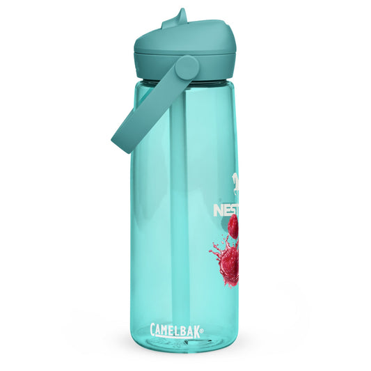 Flip straw water bottle