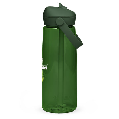 Flip straw water bottle