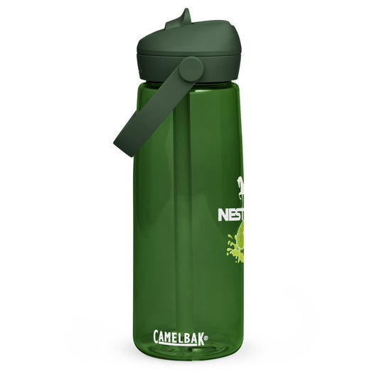 Flip straw water bottle
