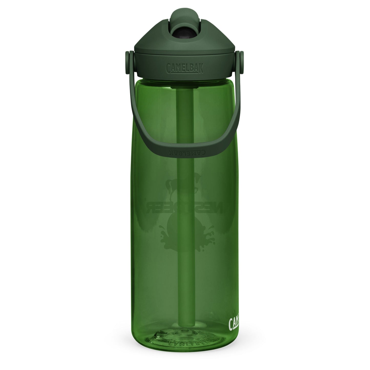 Flip straw water bottle