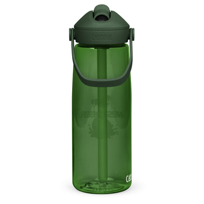 Flip straw water bottle