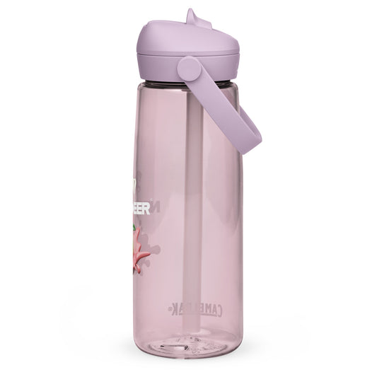 Flip straw water bottle