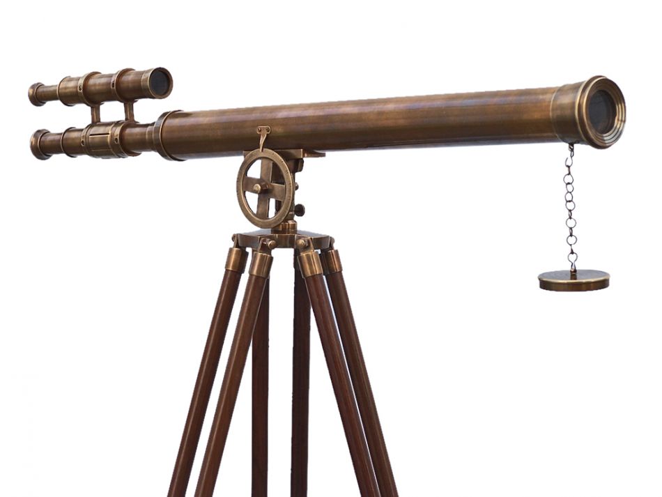 Floor Standing Antique Brass Griffith Astro Telescope 64""