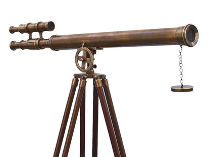 Floor Standing Antique Brass Griffith Astro Telescope 64""