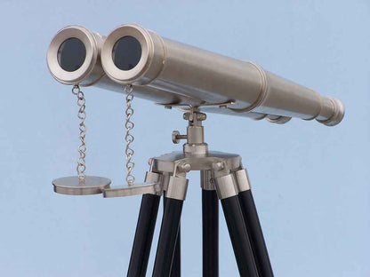 Floor Standing Admiral's Brushed Nickel Binoculars 62""