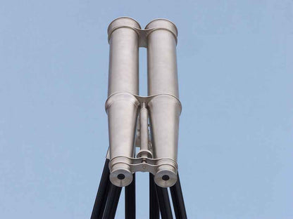 Floor Standing Admiral's Brushed Nickel Binoculars 62""