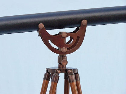 Floor Standing Antique Copper With Leather Anchormaster Telescope 65""