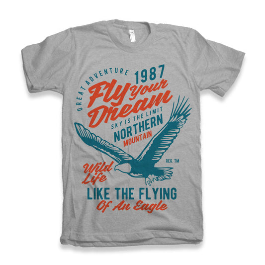 Fly Your Dream Men's Bamboo Viscose/Organic Cotton Short Sleeve Graphic T-Shirt