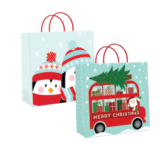 2 Pack Large Kraft Gift Bags -
