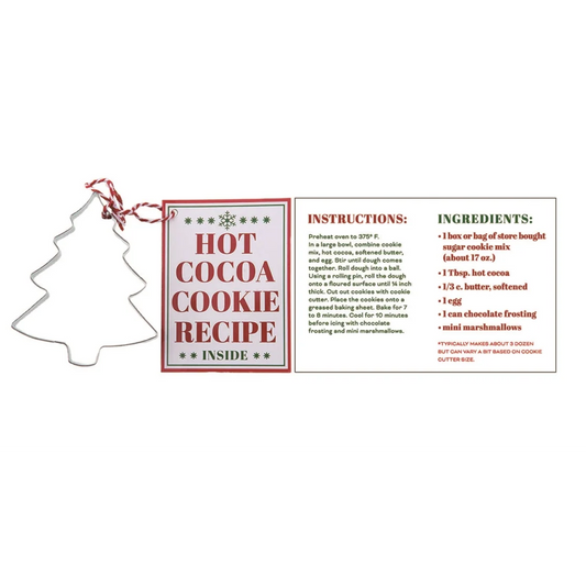 Metal Cookie Cutter with Recipe - Tree