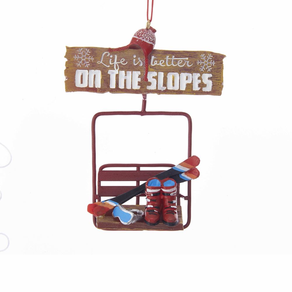 Life is Better Ski Lift Ornament