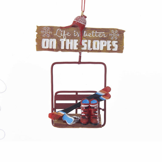Life is Better Ski Lift Ornament