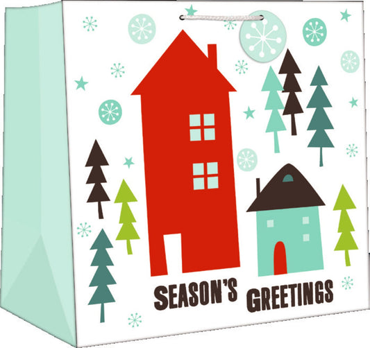 Jumbo Square Gift Bag - Season's Greetings