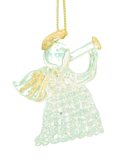 Spunglass Ornament - Gold Reindeer