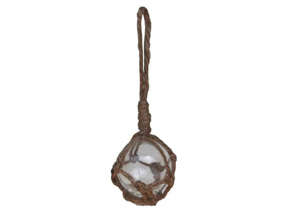 Clear Japanese Glass Ball Fishing Float Decoration Christmas Ornament 2""