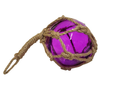 Purple Japanese Glass Ball Fishing Float Decoration Christmas Ornament 3""