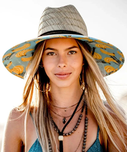 Peter Grimm Go Bananas - Rye Straw Lifeguard Hat