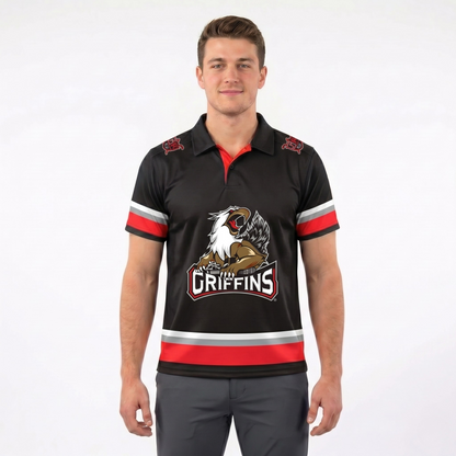 Grand Rapids Griffins AHL Licensed Replica Jersey Performance Polo Shirt