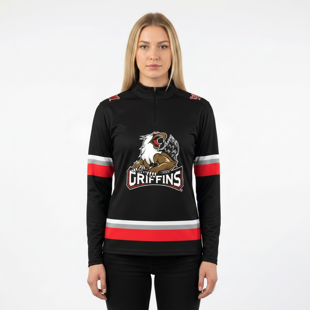 Grand Rapids Griffins AHL Licensed Replica Jersey Performance 1/4 Zip