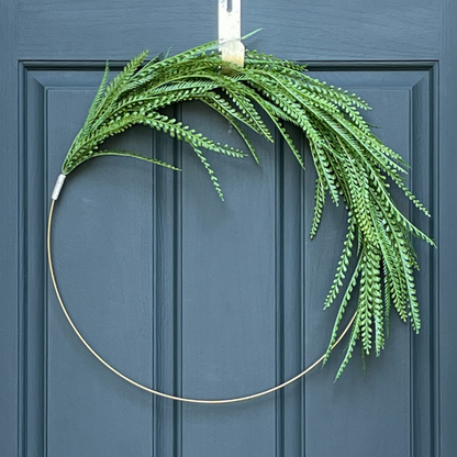 Modern Greenery Hoop Wreath