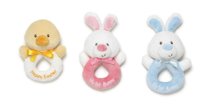 Plush Rattle - Blue Bunny