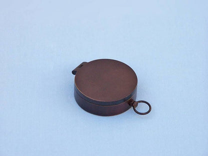 Bronzed Lewis And Clark Pocket Compass 3""