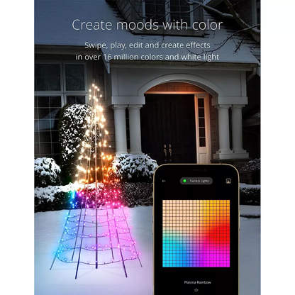 Twinkly 300-Light RGB LED Light Pole Tree (Generation II)
