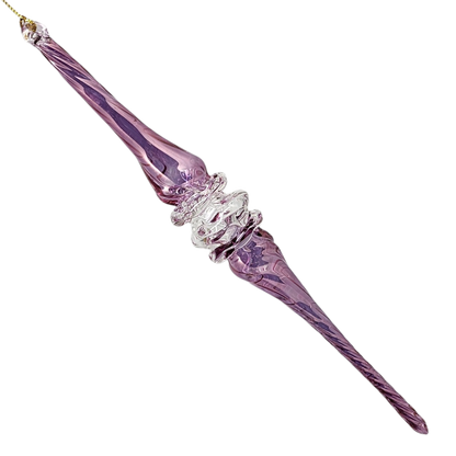 Lavender Twirl Glass Ornament