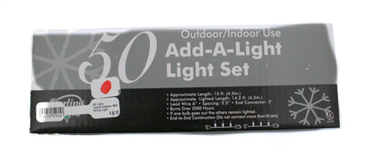 50 Light Indoor/Outdoor RED String Light