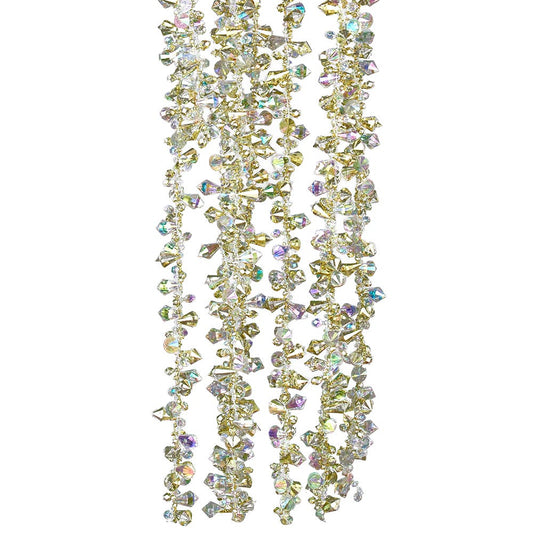 9 Foot Iridescent and Gold Beaded Garland