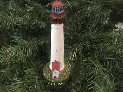 Cape May Lighthouse Christmas Tree Ornament 6""