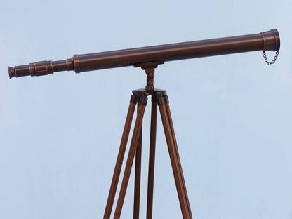 Floor Standing Bronzed Harbor Master Telescope 60""