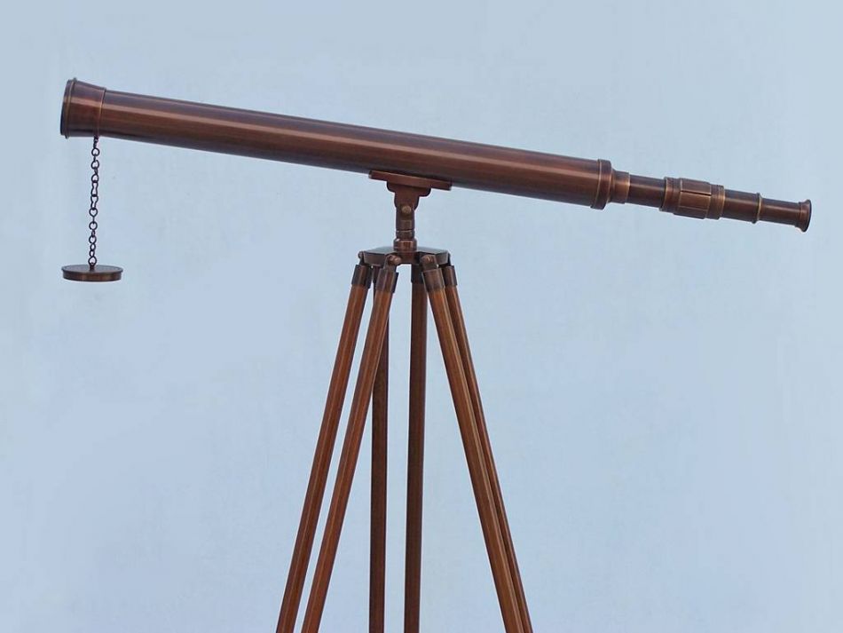 Floor Standing Bronzed Harbor Master Telescope 60""