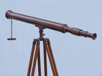 Floor Standing Bronzed Harbor Master Telescope 60""