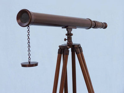 Floor Standing Bronzed Harbor Master Telescope 60""