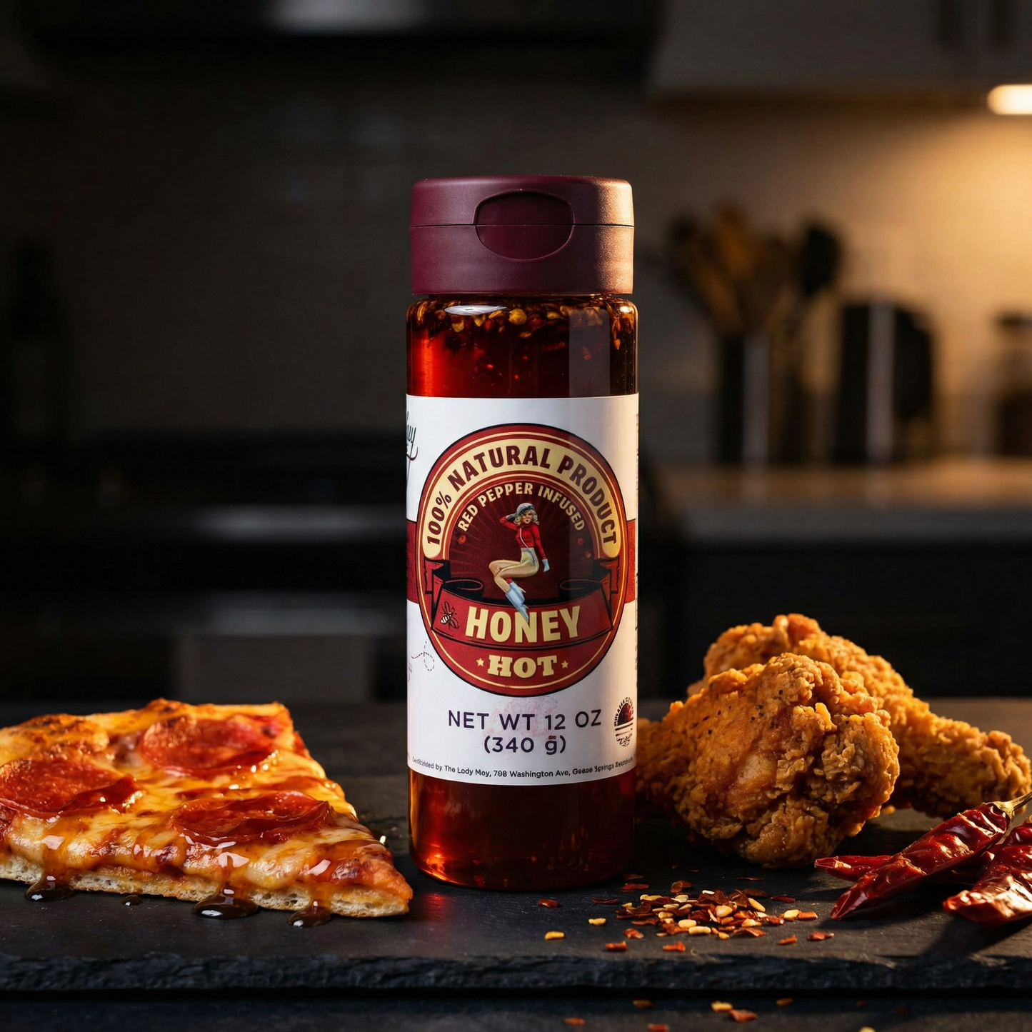 Honey Trio 3-Pack Gift Set - Raw, Hot & Vanilla Honey | Small Batch Farm Grown | Lady May